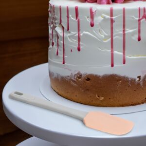 Bewello szilikon spatula tortaállványon, barack színű, konyhai eszköz sütéshez - Spatula