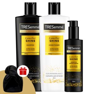 Set de îngrijire a părului TRESemmé Lamellar Shine cu șampon, balsam, ser de păr și turban de păr - Seturi pentru îngrijirea părului