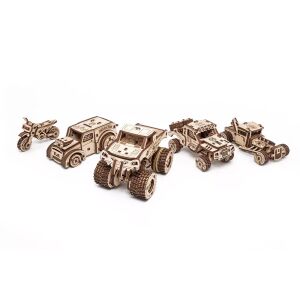 Minőségi fa puzzle jármű szett