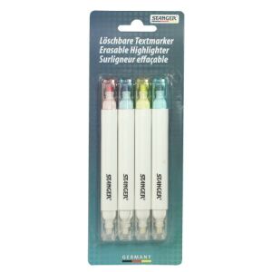 Szövegkiemelő Stanger 4 db-os klt. radírozható metál színek