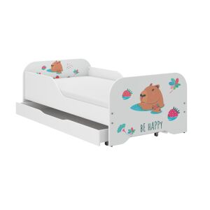MIKI 160x80 cm-es gyerekágy kapibara mintával és matraccal - Ifjúsági ágy