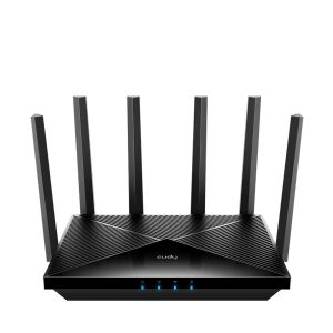 Cudy WR11000 router bezprzewodowy 2.5 Gigabit Ethernet Trójpasmowy (2,4 GHz / 5 GHz / 6 GHz) Czarny 141592236 - Router Wi-Fi, adapter