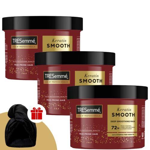TRESemmé Keratin Smooth Maska do włosów 440ml z turbanem gratis