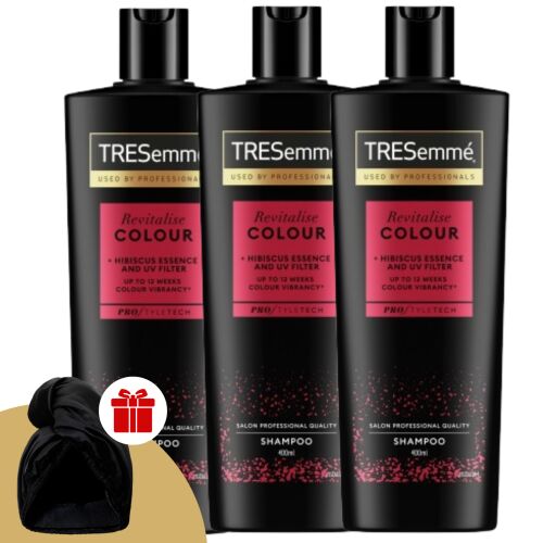 TRESemmé Color Revitalize Šampon 3x400ml za obojenu kosu s poklon turbanom