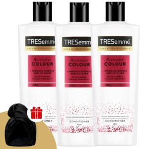TRESemmé Color Revitalize Haarspülung 3x400ml mit Haarturban Geschenk - Haarspülung