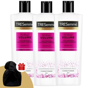 TRESemmé 24 Hour Volume Kondicionér na vlasy 3x400ml s darčekovým turbanom - Kondicionér na vlasy