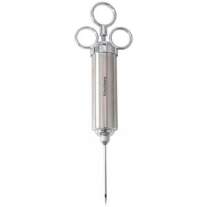 Klausberg KB 7842 húspácoló fecskendő, 60 ml, 3 tű, rozsdamentes acél, BPA-mentes, ezüst 141596802 - Klausberg