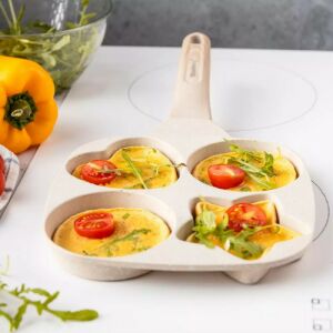 Klausberg KB 7809 4 rekeszes serpenyő, 19 cm, márvány bevonat, különböző formák, indukciós, bézs 141596784 - Klausberg