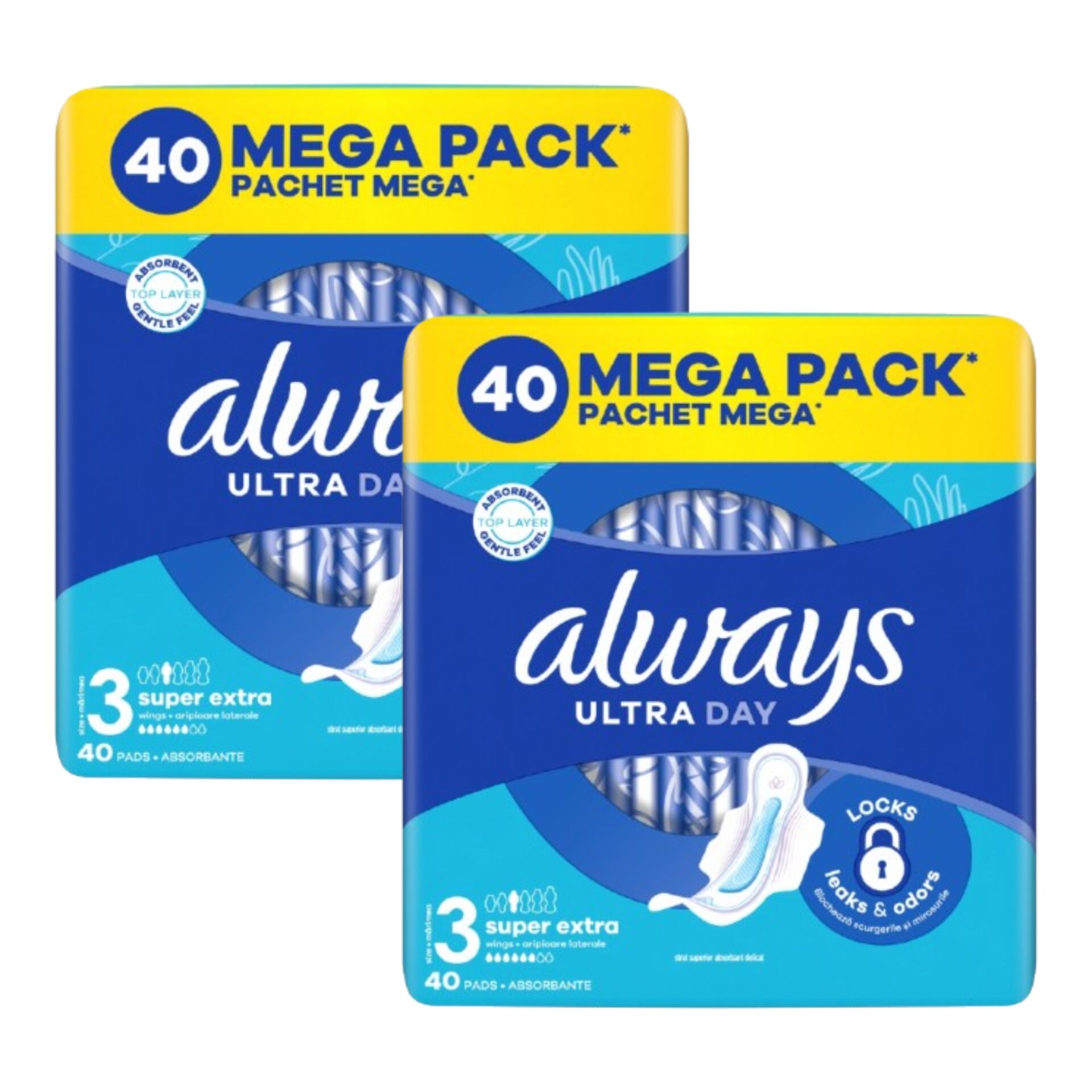 E-shop Always Ultra Super Extra hygienické obrúsky s krídlami 2x40ks