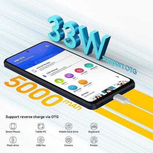 Smartphone Blackview Shark 8 cu baterie de 5000 mAh și suport de încărcare de 33 W