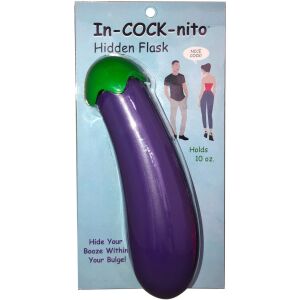 Flakon Kheper Games In-Cock-Nito aubergineförmige versteckte Flasche, neuartiges Geschenk für Männer, fasst 10 oz - Kunst & Hobby