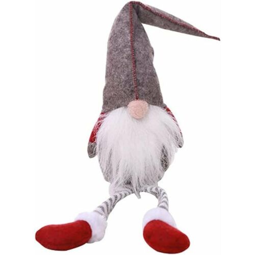 Dekoracja w kształcie krasnala, materiał, kolor czerwony/biały/szary, 50 x 11 cm 141599635