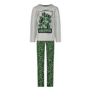 Set pijama copii Minecraft Creepers, gri și verde - Minecraft