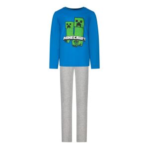 Detské pyžamo Minecraft Creepers Blue, súprava s dlhým rukávom a nohavicami - Minecraft