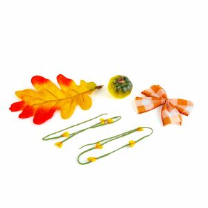 BEWELLO Őszi asztaldekoráció válogatás 2 féle szett - falevéllel - 5 részes 141601716 - Őszi dekorációs kellék