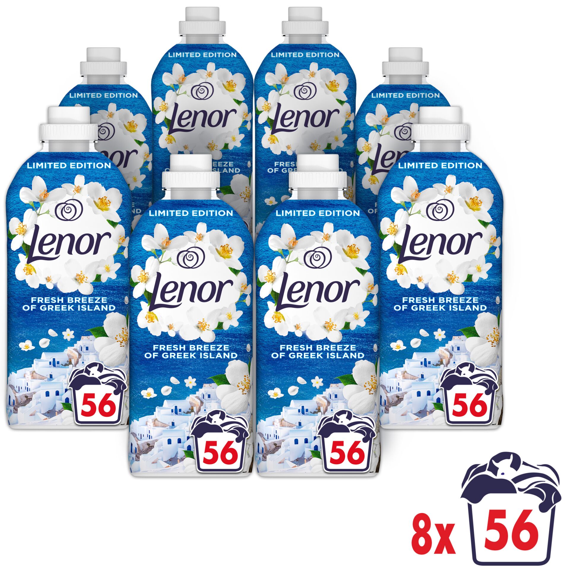 E-shop Lenor Fresh Breeze Of Greek Island Rinse 56 umytí 8x1176ml
