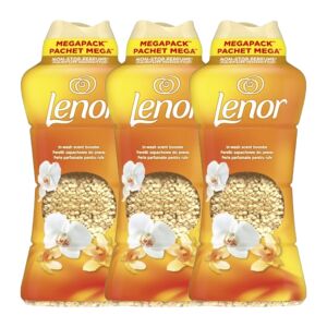 Lenor Gold Orchid ароматни перли за пране мега пакет, 3 бутилки парфюм за пране - Детергент