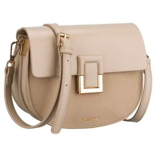 Bézs női patkó alakú mágneses klipszel zárható oldaltáska - Peterson 141637132