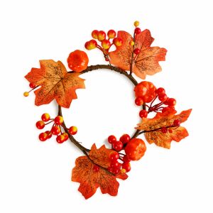 BEWELLO Őszi asztaldekoráció-juharlevél koszorú - 22 cm 141624521 - Őszi dekorációs kellék