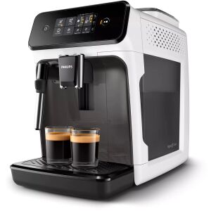 Espressor automat Philips EP1223/00 Seria 1200, 1500W, 15 bar, sistem clasic de spumare, 2 bauturi, afisaj tactil, optiune 2 cesti, 12 setari macinare, rasnita ceramica, Alb 141650016 - Kávéfőző