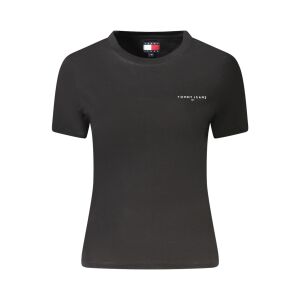 TOMMY HILFIGER DAMSKI T-SHIRT Z KRÓTKIM RĘKAWEM W KOLORZE CZARNYM 141655758 - Tommy Hilfiger