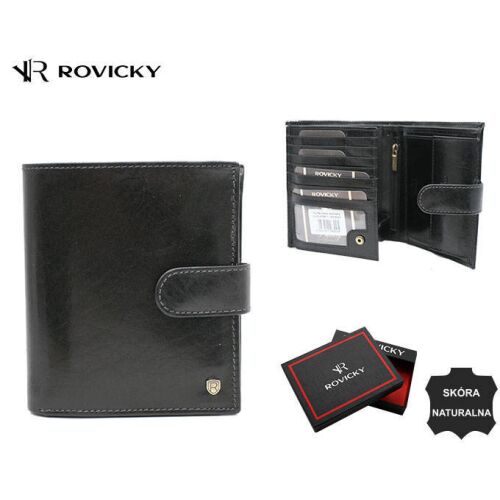 Bőr, nagy férfi pénztárca RFID rendszerrel - Rovicky 141661103 - Férfi pénztárca