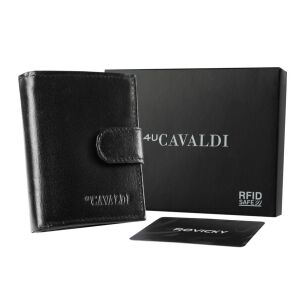 Közepes méretű férfi bőr pénztárca RFID rendszerrel - 4U Cavaldi 141663639 - Férfi pénztárca