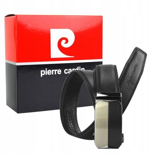 Skórzany męski pasek z automatyczną klamrą - Pierre Cardin 141666078