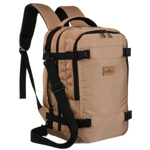 Beige poliészter utazó hátizsák lélegző vállpántokkal - Peterson