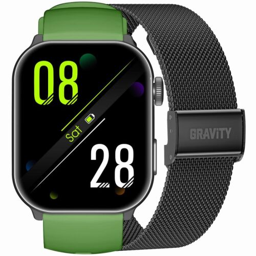 SMARTWATCH UNISZEX GRAVITY GT28-4 - BLUETOOTH HÍVÁS, EXTRA SZÍJ (sg037d) 145008992 - Gravity