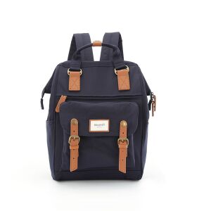 Nagy kapacitású hátizsák vízálló poliészterből, sötétkék színben, laptoptartó zsebbel - Himawari 141691579 - Bőrönd &Táska