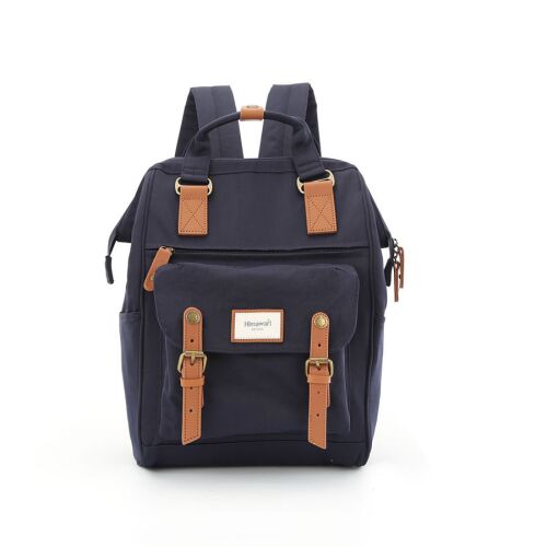 Nagy kapacitású hátizsák vízálló poliészterből, sötétkék színben, laptoptartó zsebbel - Himawari