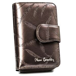 Pierre Cardin barna bőr pénztárca levél mintával - Pierre Cardin