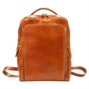 Duży Miejski pojemny plecak z prawdziwej skóry z kieszeniami Florence 141693378 - Plecak