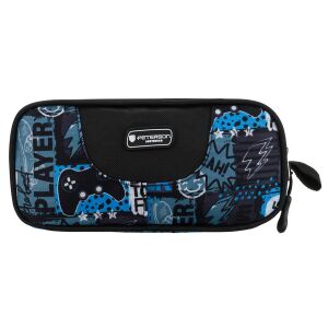 Cipzáras, poliészter iskolai tolltartó gaming mintával - Peterson 141694836 - Peterson