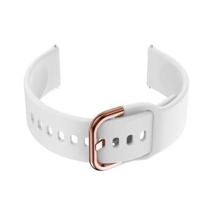 Pasek gumowy do smartwatch U01 - biały/rosegold - 20mm 141694876 - Pasek do inteligentnego zegarka