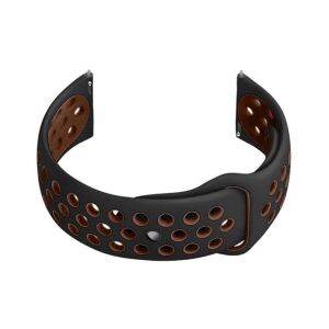 Pasek gumowy do smartwatch U11 - czarny/brązowy - 22mm 141697512 - Pasek do inteligentnego zegarka