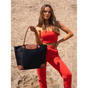 Klasszikus női shopper táska poliészterből, fekete színben - Peterson 141697947 - Peterson