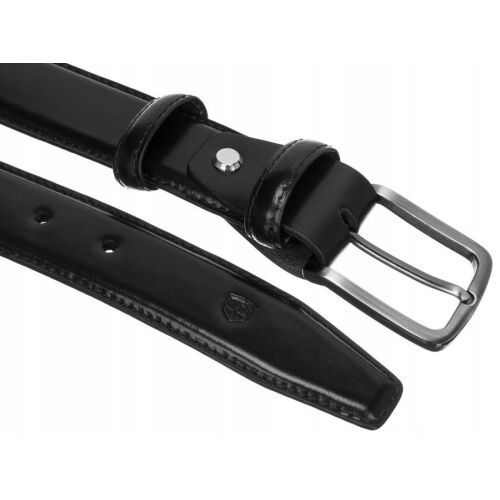 Bőr, széles férfi öv klasszikus csattal - Peterson 141700303