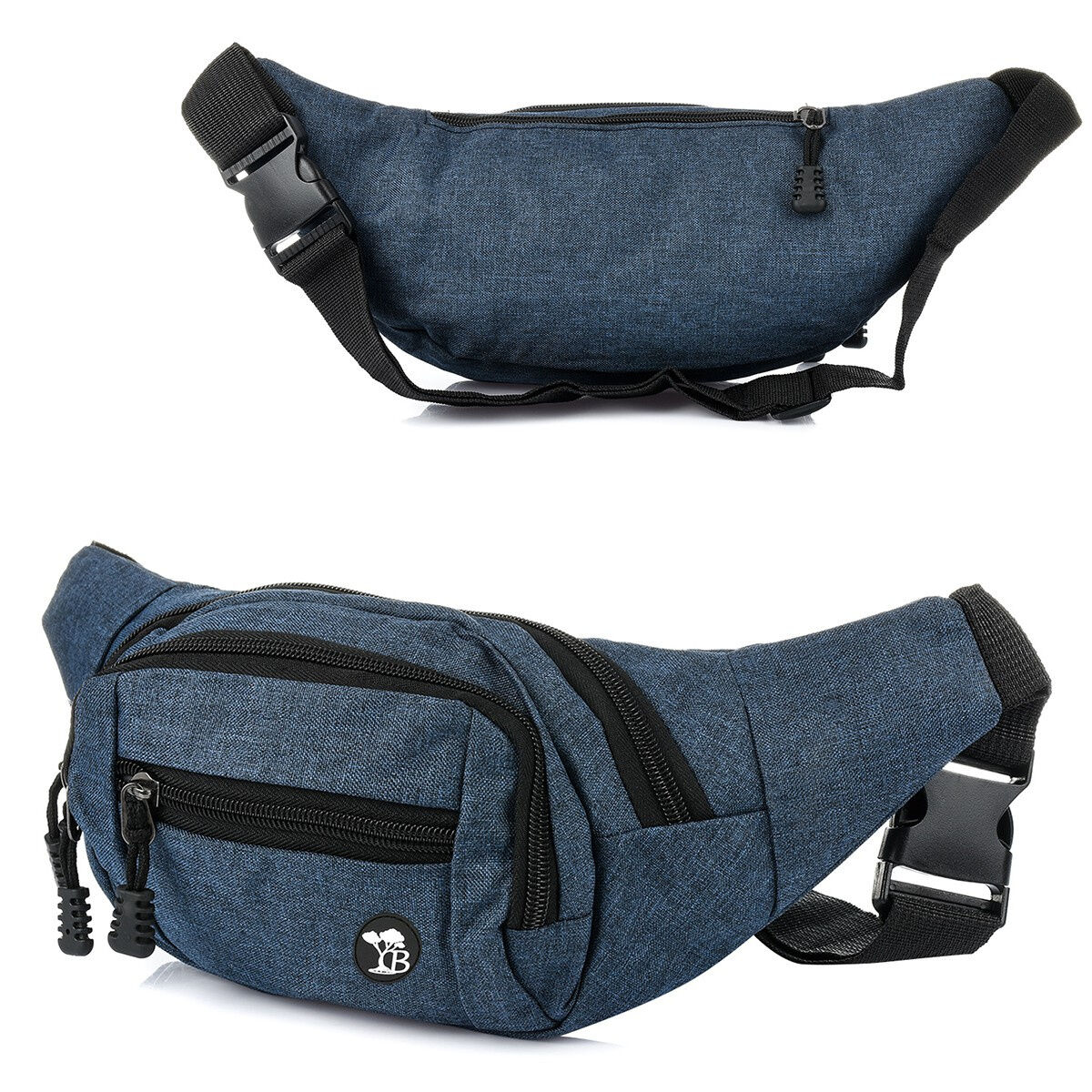 Saszetka nerka kodura pojemna solidna modna niebieska Beltimore C30