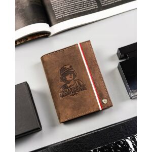 Skórzany męski portfel Peterson PTN 317PW-04 2-1-4 HUNTER 141706014 - Peterson