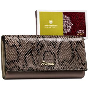 Nagy női pénztárca kígyómintával - Peterson 141706440 - Peterson