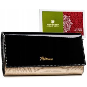 Nagy, bőr női pénztárca kapcsos és patentos zárral - Peterson 141713555 - Peterson