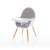 Zopa Dolce Etetőszék fa lábakkal #világosszürke 30368823
