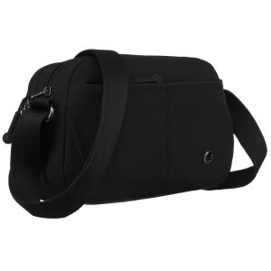 Női mindennapi fekete színű, tartós poliészterből készült oldaltáska - Peterson