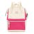 Rózsaszín-ekrü városi hátizsák laptoptartóval és USB porttal - Himawari 141716373