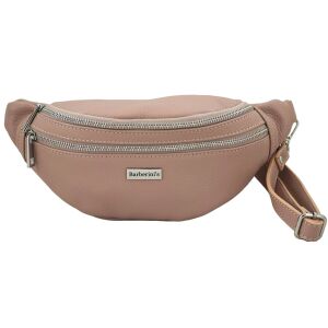 Funkcjonalna skórzana saszetka nerka - Różowa pudrowa 141716997 - Saszetka