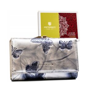 Skórzany damski portfel Peterson PTN 42108-BF SILVER 141717385 - Peterson