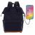 Női városi hátizsák sötétkék színben, USB porttal - Himawari 141718002
