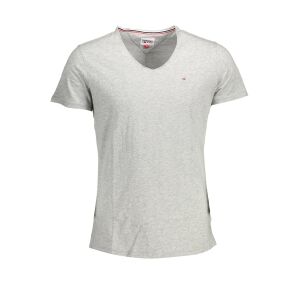 TOMMY HILFIGER MĘSKA KOSZULKA Z KRÓTKIM RĘKAWEM SZARA 146260055 - Tommy Hilfiger
